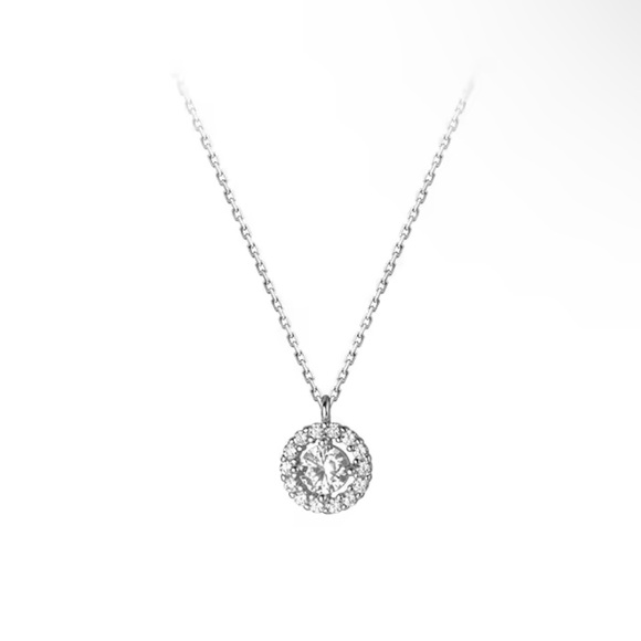 0.5ct Moissanite Diamond Necklace Original 925Sterling Silver&Gold Plated - Picture 6 of 8